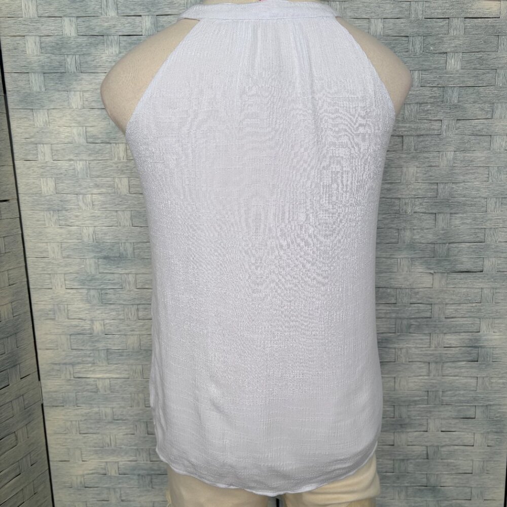 Lilly Pulitzer XXS White Tassel Halter Sleeveless Crinkle Top Resort White Boho - Picture 4 of 7